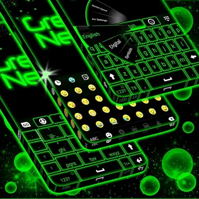 Green Neon Keyboard android App screenshot 4